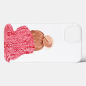 Red Holiday/Winter Sweater iPhone Case (Achterkant (horizontaal))