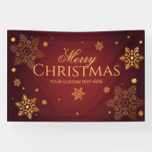 Red Holidays Christmas party backdrop  Spandoek (Horizontaal)