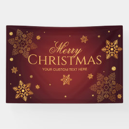 Red Holidays Christmas party backdrop  Spandoek