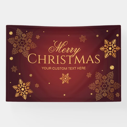 Red Holidays Christmas party backdrop  Spandoek (Horizontaal)