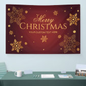 Red Holidays Christmas party backdrop  Spandoek (Beurs)