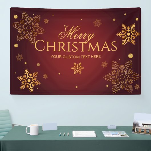 Red Holidays Christmas party backdrop  Spandoek (Beurs)
