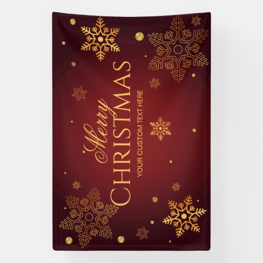 Red Holidays Christmas party backdrop Spandoek (Verticaal)