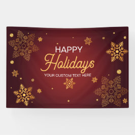 Red Holidays Christmas party backdrop  Spandoek