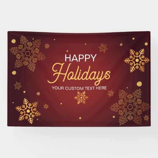 Red Holidays Christmas party backdrop  Spandoek (Horizontaal)
