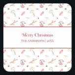 Red Holly Berry Merry Christmas Gift Stickers<br><div class="desc">Maak uw vakantiegiften extra speciaal met onze Red Holly Berry Merry Christmas Gift Stickers. Deze charmante Stickers hebben het tijdloze patroon van beige en rode vakantiebladeren,  met een oprechte "Merry Christmas"-begroeting en een aanpasbare naam,  die een persoonlijke touch aan elk cadeau toevoegt.</div>