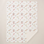 Red Holly Berry Vakantie Sherpa Deken (Voorkant)