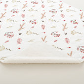 Red Holly Berry Vakantie Sherpa Deken (3/4)