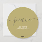 Red Holly Berry Wreath-foto met kerstmis Feestdagenkaart (Achterkant)