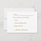 Red Holly Christmas Wedding Menu RSVP (Achterkant)