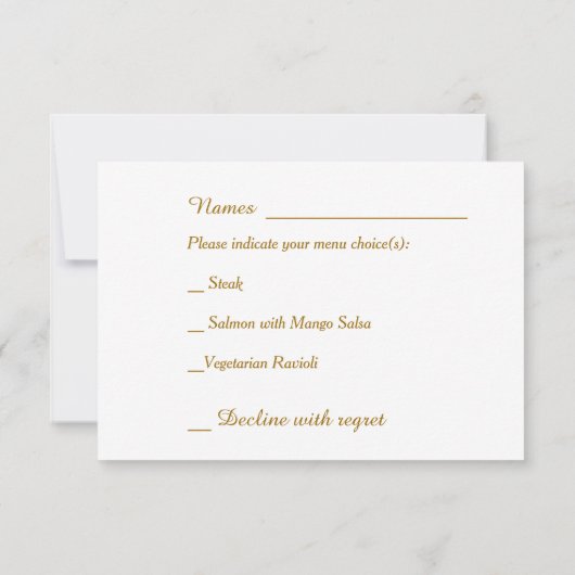 Red Holly Christmas Wedding Menu RSVP (Achterkant)