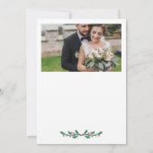 Red Holly Frame Merry & Married Christmas Photos Feestdagenkaart (Achterkant)