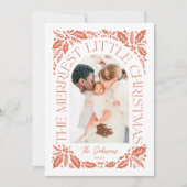 Red Holly Photo Arch | Vroegste kerst Feestdagenkaart (Voorkant)