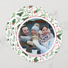 Red Holly verliest kerstfeestdag Kaart