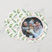 Red Holly verliest kerstfeestdag Kaart (Voorkant / Achterkant)