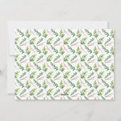 Red Holly Waterverf Merry Kerstfamilie Foto Feestdagenkaart (Achterkant)