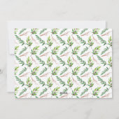 Red Holly Waterverf Merry Kerstfamilie Foto Feestdagenkaart (Achterkant)