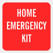 Red Home Noodkit label (Voorkant)