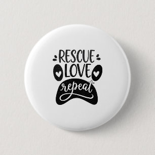 Red hond Loveer Herhaal Hond Poot T-shirt Ronde Button 5,7 Cm
