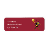 Red Honey Bee Rosh HaShana Etiket (Voorkant)