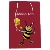 Red Honey Bee Rosh HaShana Medium Cadeauzakje (Voorkant)