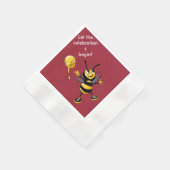 Red Honey Bee Rosh HaShana Servet (Hoek)