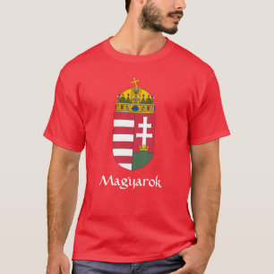 RED Hongarije Coat of Arms Magyarok T-Shirt