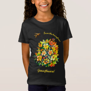 Red honingbijen, laat bloemen groeien t-shirt