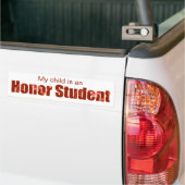 Red Honor Student Bumpersticker (Op Truck)