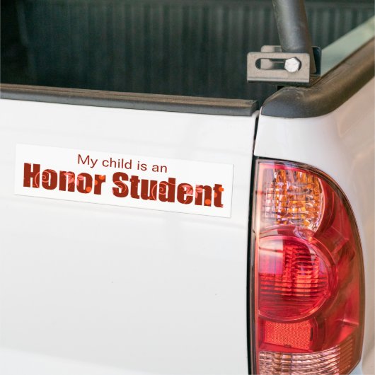 Red Honor Student Bumpersticker (Op Truck)
