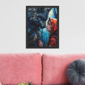 Red Hood en de wolf Canvas Afdruk (Insitu (Woonkamer))
