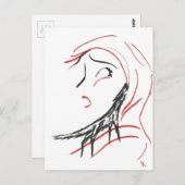 Red Hood en Wolf Briefkaart (Voorkant / Achterkant)