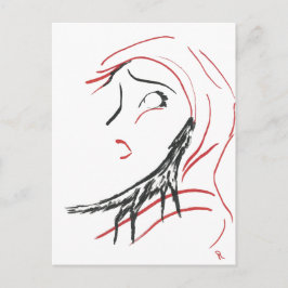 Red Hood en Wolf Briefkaart