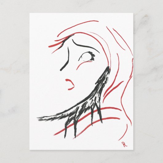 Red Hood en Wolf Briefkaart (Voorkant)