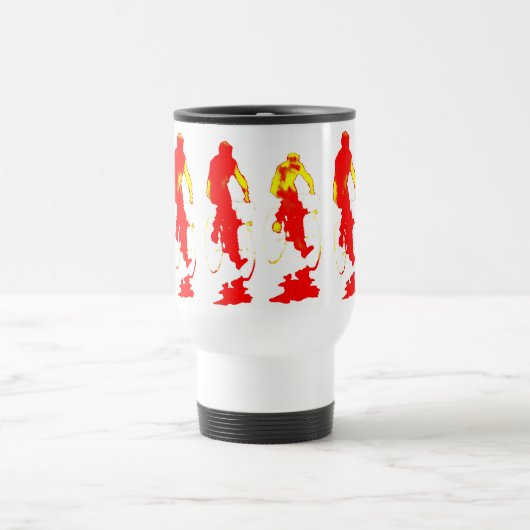 Red Hoody Bicycle Mok (Center)