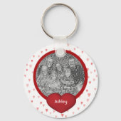 Red hoort uw foto op maat sleutelhanger (Voorkant)