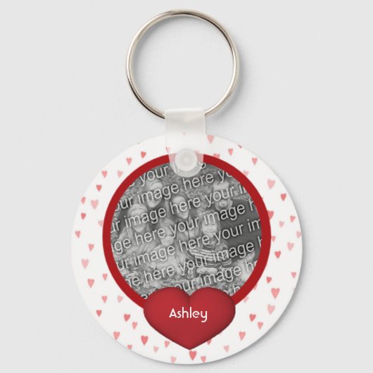 Red hoort uw foto op maat sleutelhanger (Voorkant)