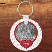 Red hoort uw foto op maat sleutelhanger (Achterkant)
