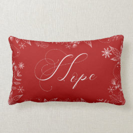 Red HOPE Kerstmis Kussen