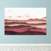 Red Horizons Canvas Afdruk (Insitu (Houten vloer))