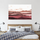 Red Horizons Canvas Afdruk (Insitu (Slaapkamer))