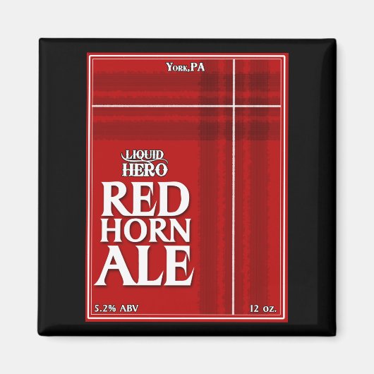 Red Horn Ale Label Magneet (Voorkant)