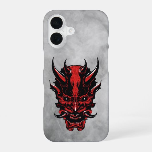 Red Horned Demon  iPhone 16 Hoesje (Achterkant)