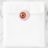 Red Horror Eyeball Ronde Sticker (Tas)