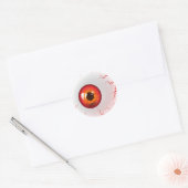 Red Horror Eyeball Ronde Sticker (Envelop)