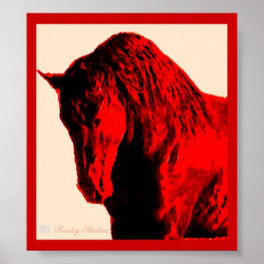 Red Horse 7x8 afdrukken Poster (Voorkant)