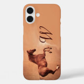 RED HORSE Antiek Pink Monogram Case-Mate iPhone Case (Achterkant)