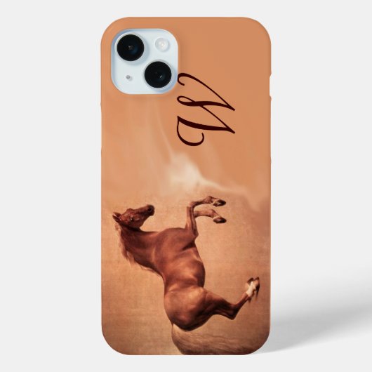 RED HORSE Antiek Pink Monogram Case-Mate iPhone Case (Achterkant)