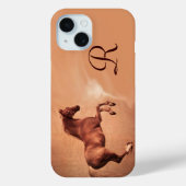 RED HORSE Antiek Pink Monogram Case-Mate iPhone Case (Achterkant)