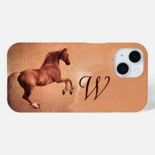 RED HORSE Antiek Pink Monogram iPhone 15 Case